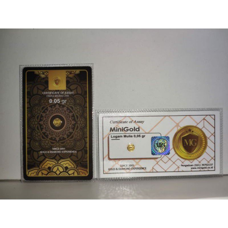 MINI GOLD 0.05 gram. Logam mulia 24k SARANA MENABUNG EMAS GARANSI
