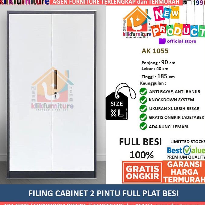 

[[COD]] Size XL Lemari Arsip Filing Cabinet Besi 2 Pintu Full Plat AK 1055 MURAH Kode 728