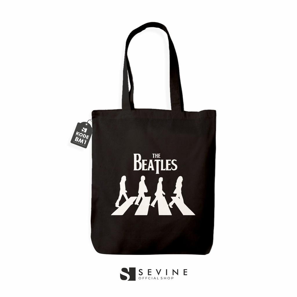  Totebag  sablon  tas fashion wanita quote band BM Shopee 