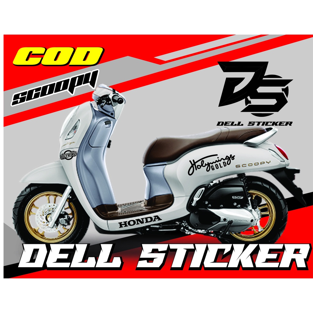Stiker Scoopy HOLYWINGS  / Sticker Cutting Scoopy / Stiker Motor Scoopy / Stiker vespa / stiker piag