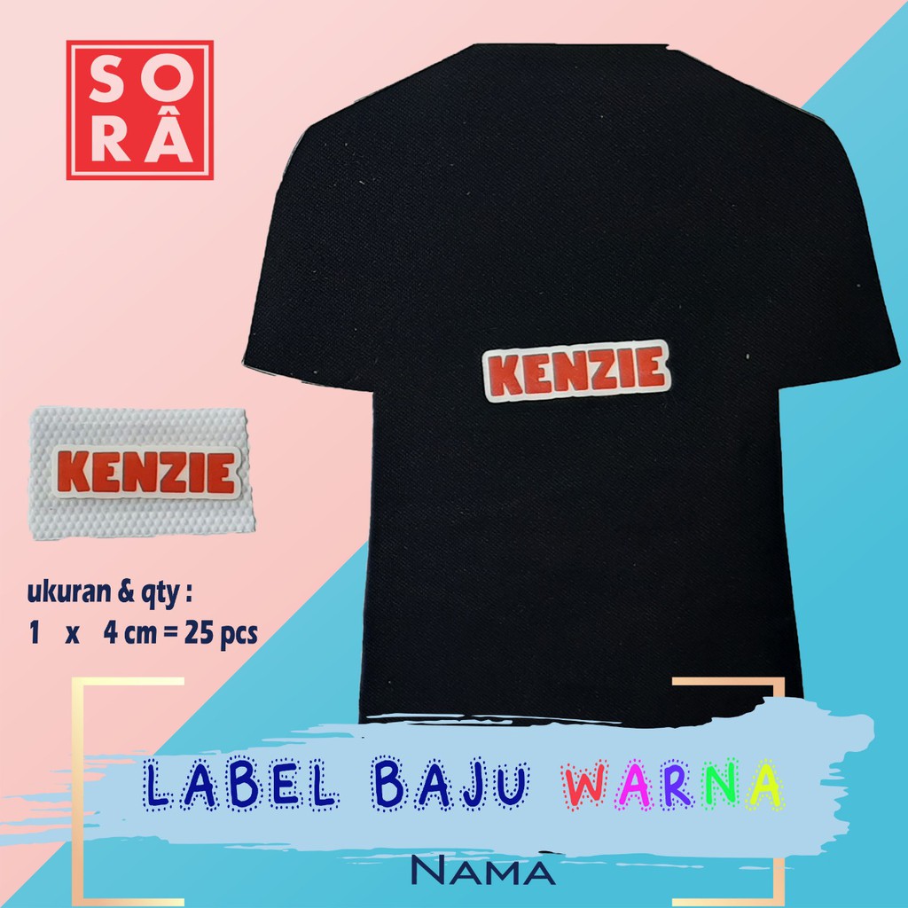 

LABEL NAMA BAJU / LABEL BAJU WARNA ( TEXT )