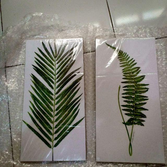 Fasahaya Hiasan Dinding Poster Kayu Leaf Dekorasi Rumah 15x30 Lf 28