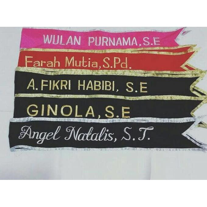 PROMO SELEMPANG WISUDA PROM BRIDAL SHOWER (BORDIR) TERLARIS