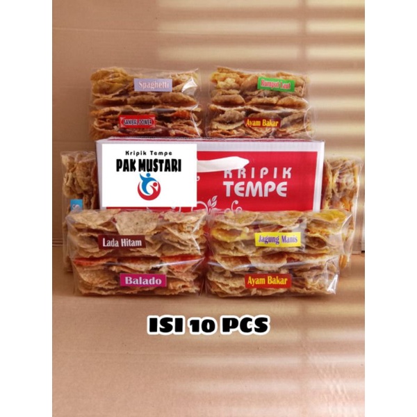 

Keripik Tempe Rasa" Isi 10 pcs Enak Renyah Uda Free Box Kripik tempe dan Free bubblewarp / Kripik Tempe Malang/Cemilan Malang ( isi 10 pcs)