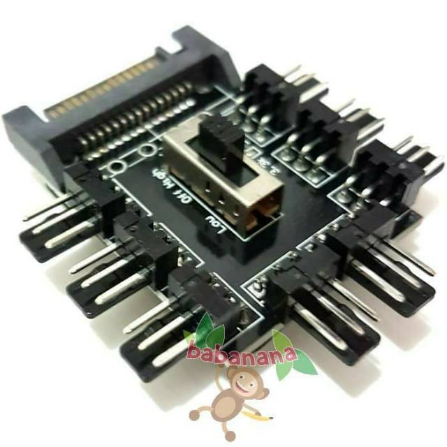 Splitter 1 to 8 PWM Sata Fan 3 pin 3pin Converter PC cooling cooler