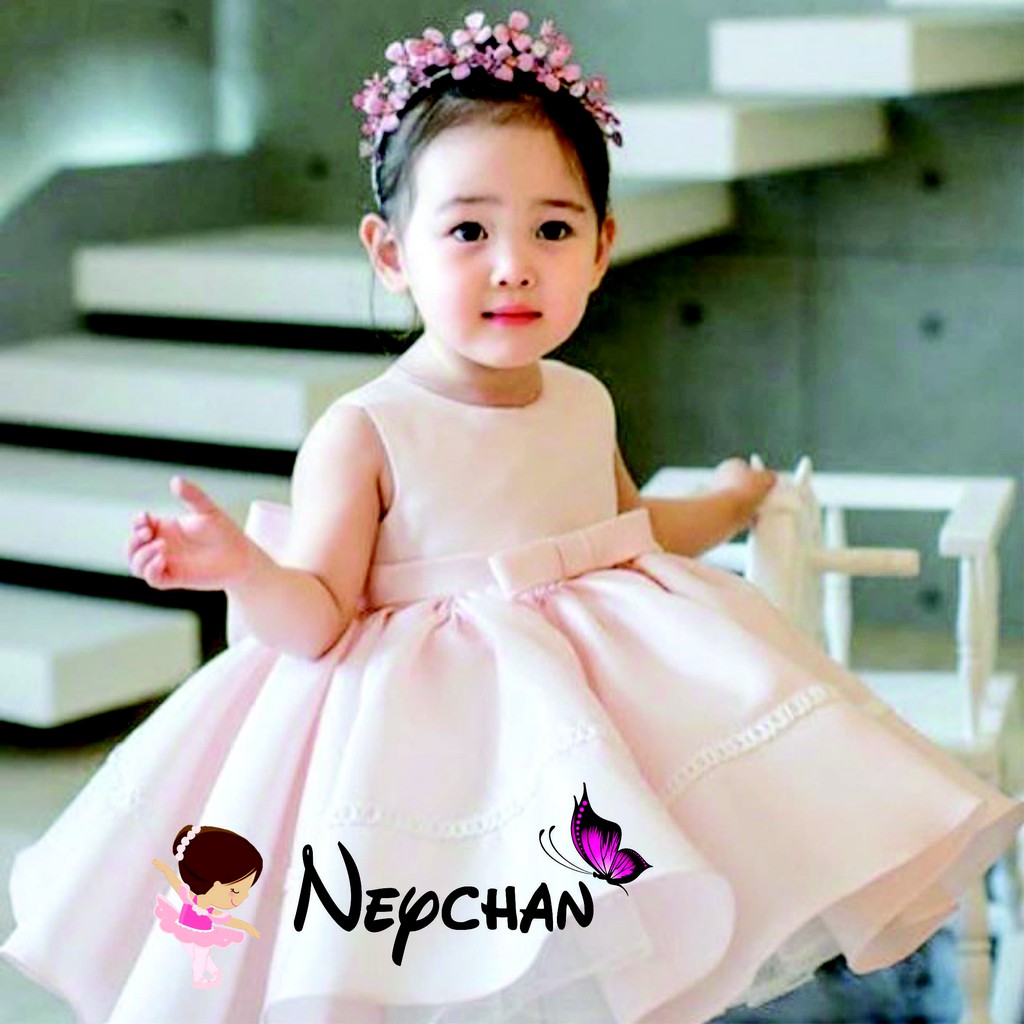 Gaun anak baju baptis aqiqah ulang tahun Dress flow by neychan