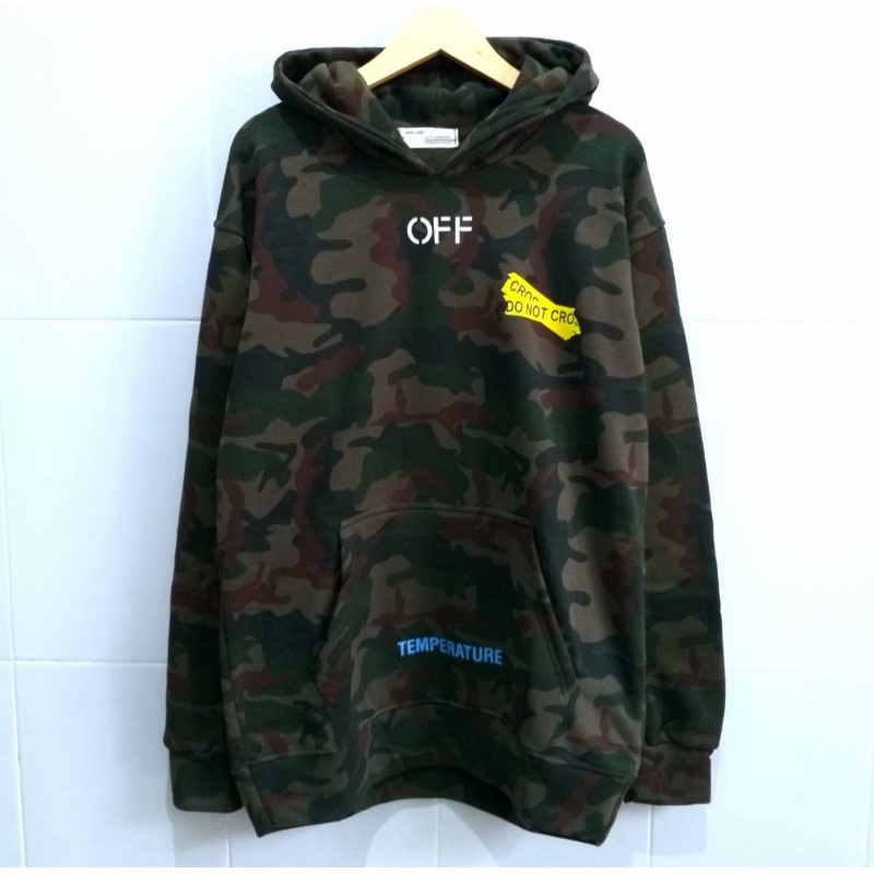 hoodie off white second# oof white bekas