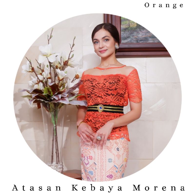 Atasan Kebaya Modern Modifikasi Tile Morena Lengan Pendek