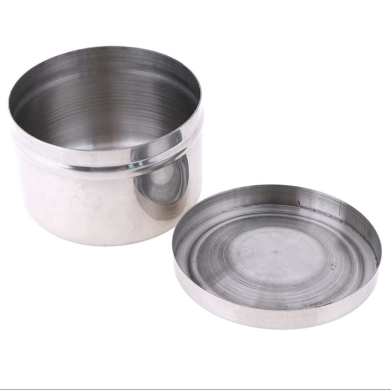 Kom Kapas Tutup / Dressing Jar / Tempat Kapas Gigi Stainless Steel