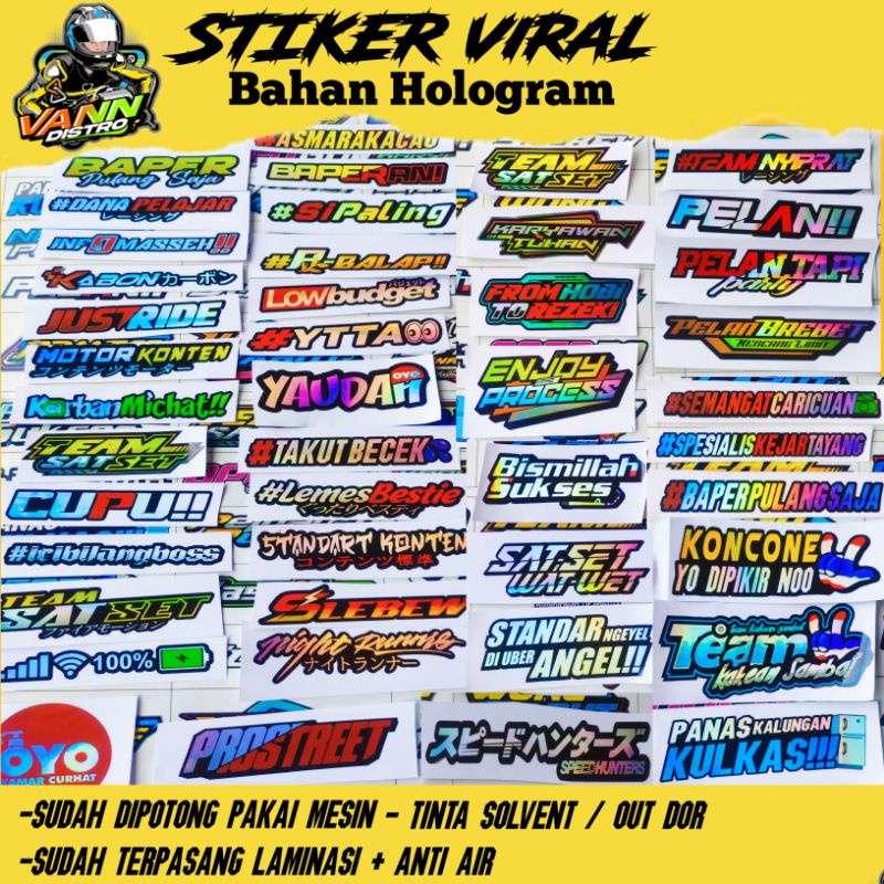 stiker pack /stiker kata kata / stiker racing / stiker distro / stiker viral