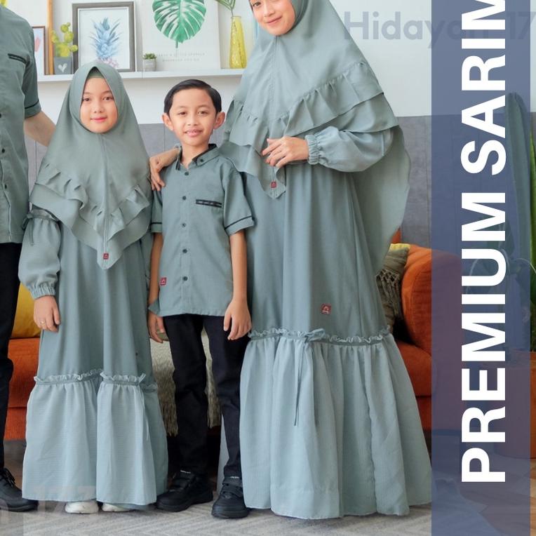 ☼ Sarimbit Keluarga 2022 Series Mecca Sage Green - Baju Couple Keluarga Lebaran 2022 Terbaru Jumbo L
