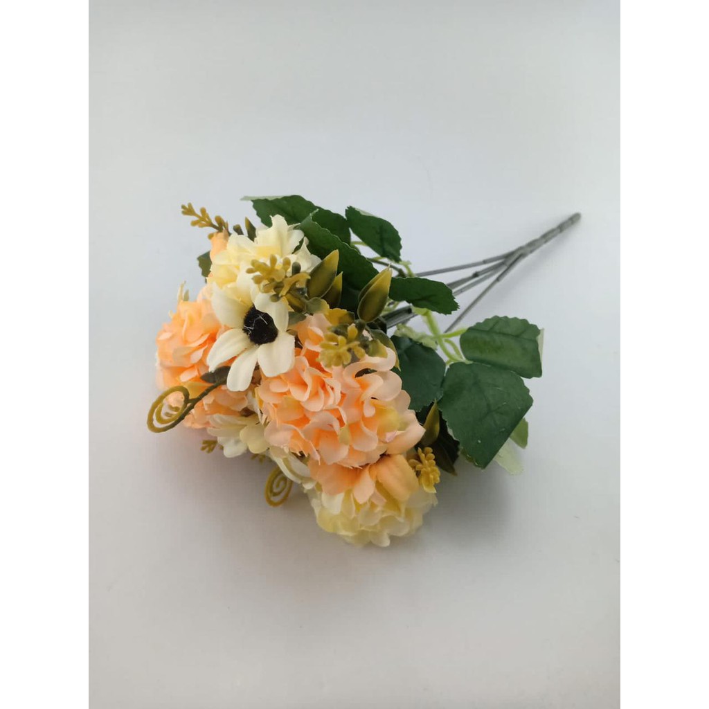 COD BUNGA DANDELION BUNGA TANGKAI PLASTIK BUNGA ARTIFISIAL BUNGA PAJANGAN BUNGA HIASAN BT9051-ORANGE