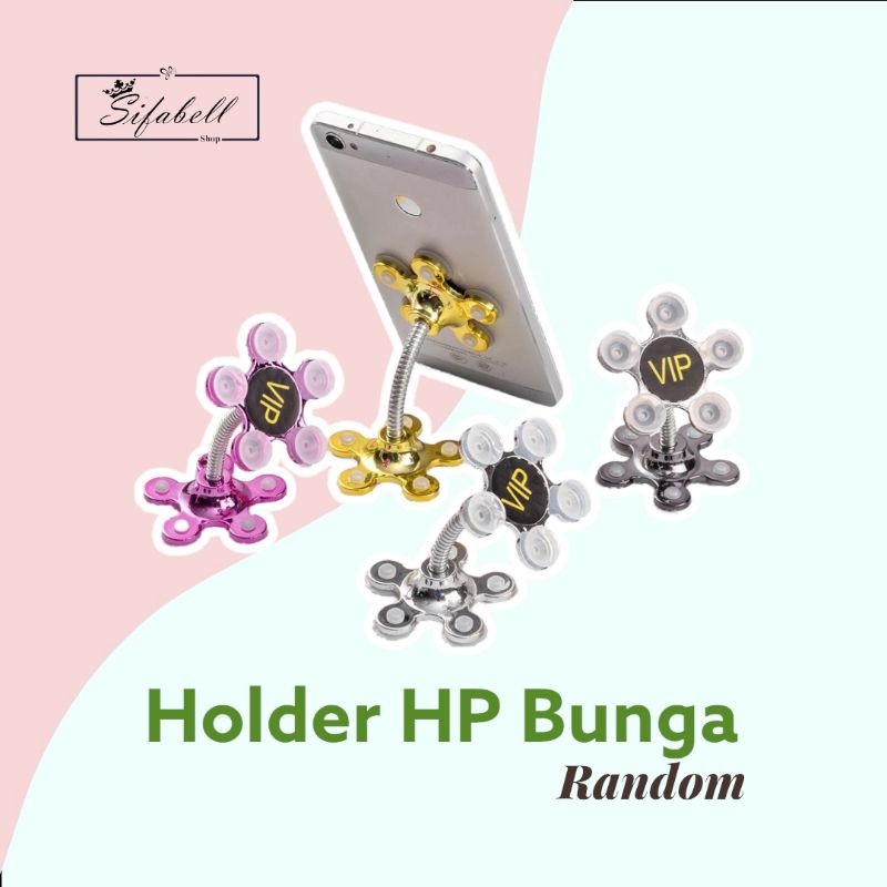 Holder HP Gurita Bunga Dua Sisi Stand HP