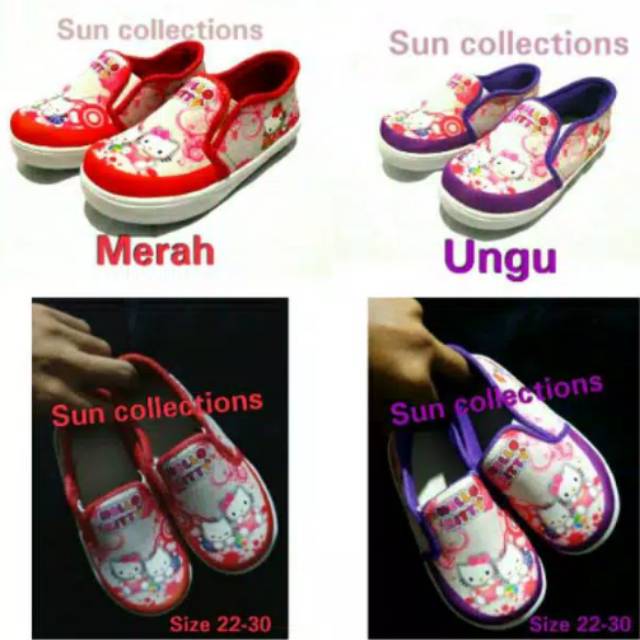 Sepatu Anak Hello Kitty / Slip on anak Hello Kitty