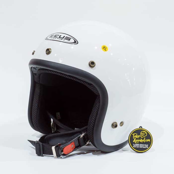 Helm Zeus ZS-385 White Retro Classic