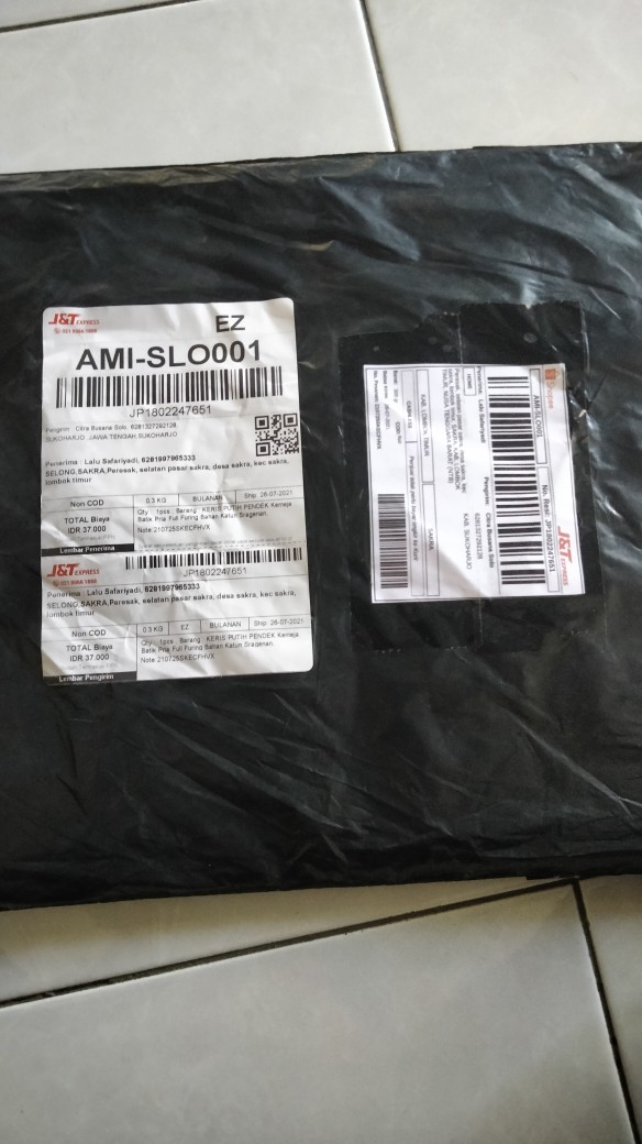 Keris Putih Pendek Kemeja Batik Pria Full Furing Bahan Katun Sragenan