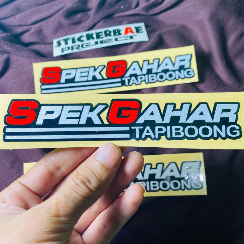 Sticker Spek Gahar tapiboong bahan cutting sticker original stickerbae