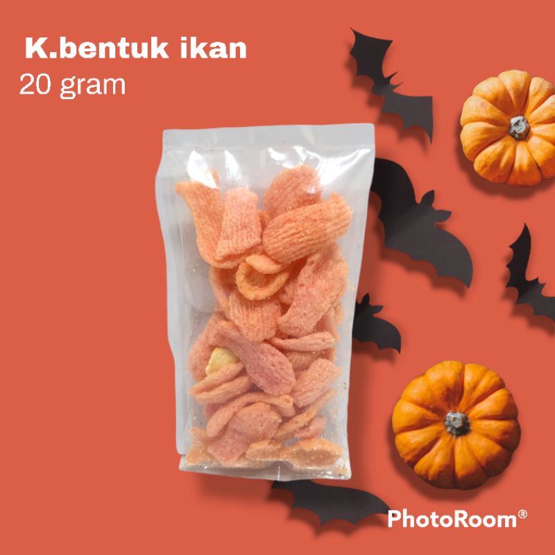

krupuk bentuk ikan si tileung pedas asin gurih 20gram