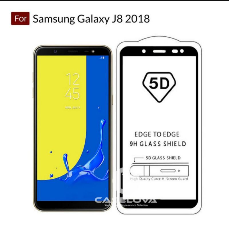 Samsung Galaxy J8 2018 Tempered Glass Full Layar Anti Gores Kaca