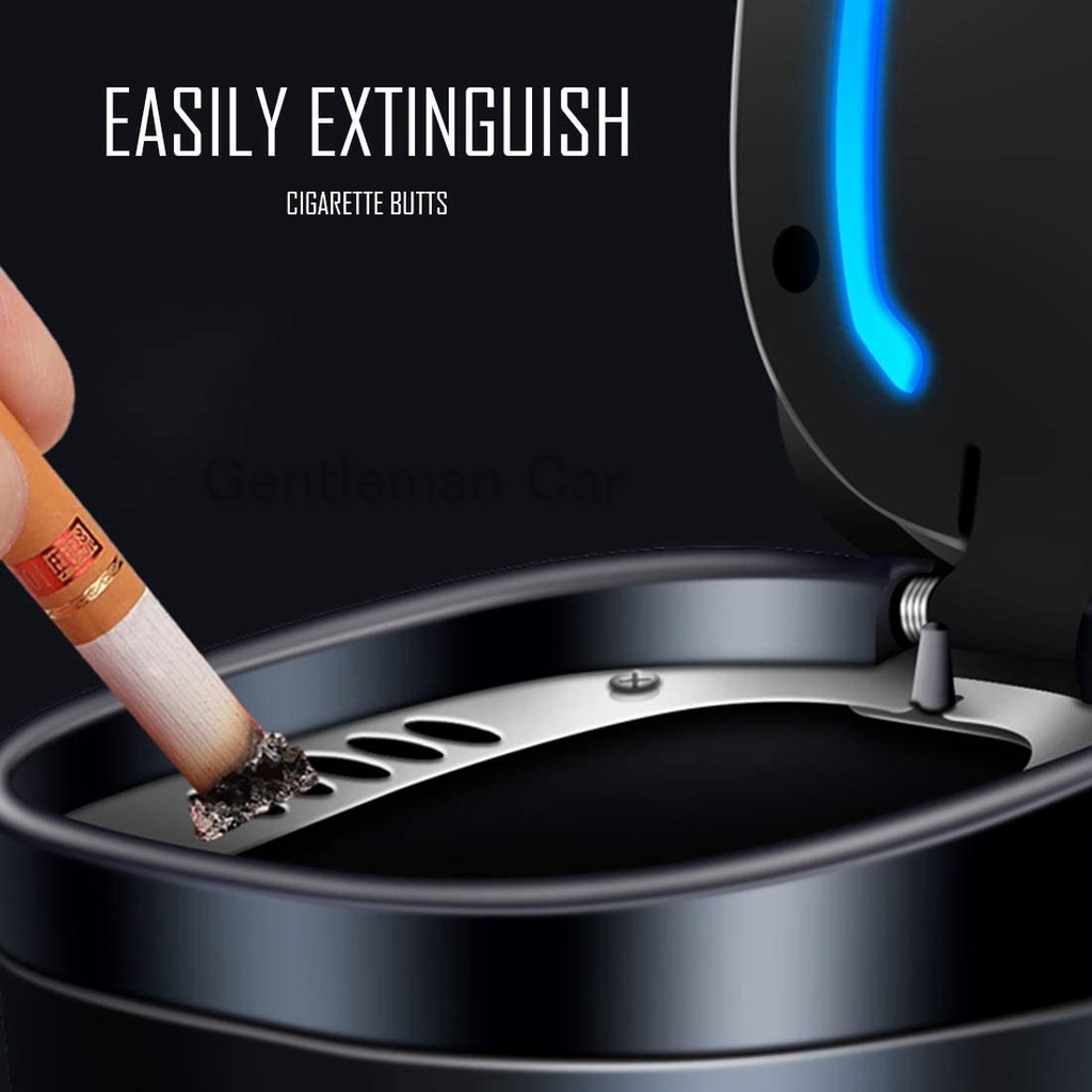 Premium Car Ash Tray LED Tempat Portable Asbak Interior Kabin Mobil