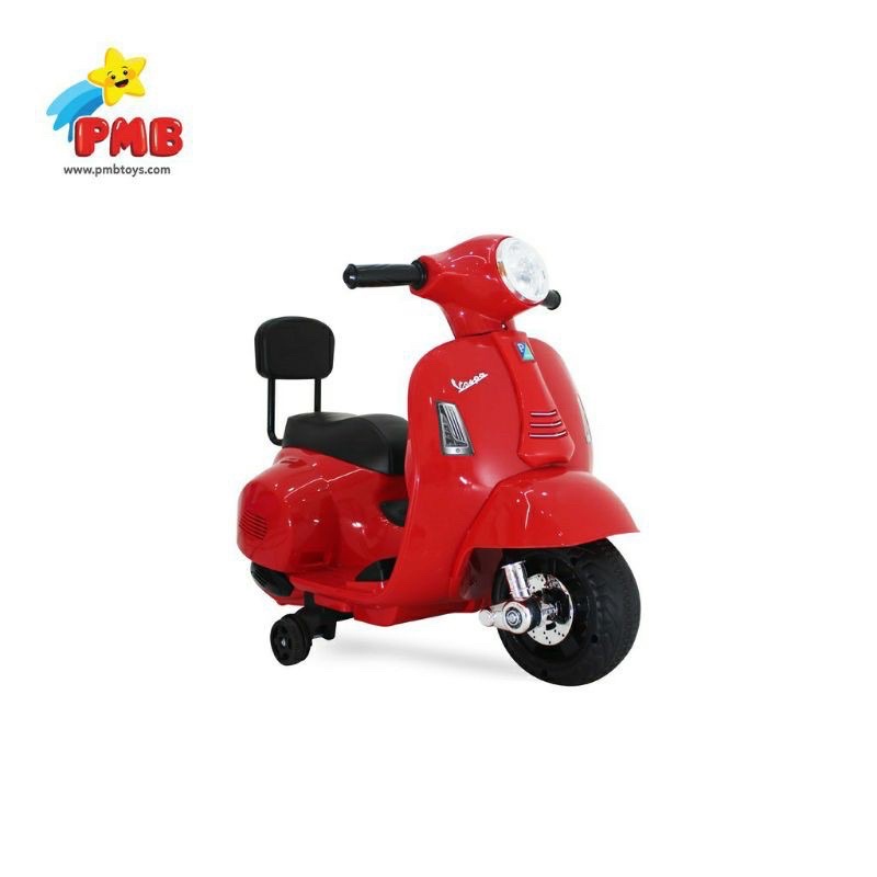 Mainan Anak Motor Aki Murah Vespa Vintage Classic Lisensi Original Pmb 788-Merah
