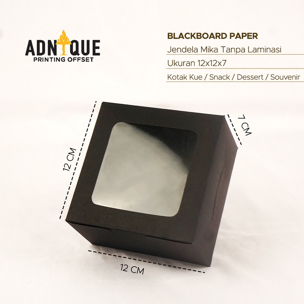 

Paket 10 Pcs BLACKBOARD PAPER 12 12 7 CM Jendela Mika tanpa laminasi