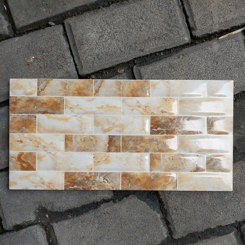 KERAMIK DINDING KIA BATU ALAM ABALONE BEIGE HD 20X40 KW1