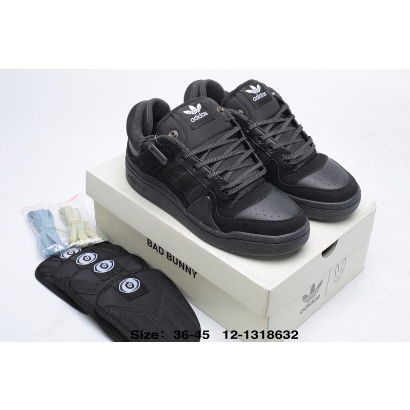 BAD BUNNY X ADIDAS FORUM LOW BLACK