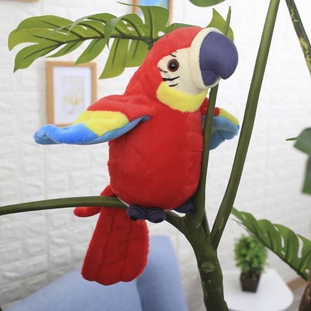 Boneka Boneka Burung Beo Peniru Suara Burung Bro Bisa Bicara/Talking Birdie/Tik Tok