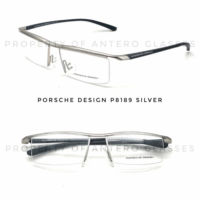 Frame Kacamata Minus Sporty Porsche Design Titanium Half Frame - Frame Only New