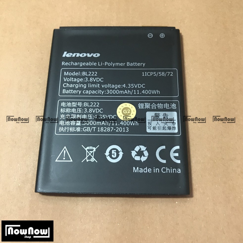 Baterai Lenovo A660 - S660 - S668T BL222 Original Batre Battery
