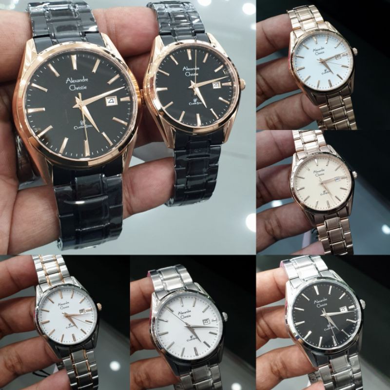 Jam Tangan Alexander Christie AC 8554 Tali Stainless Mesin Baterai Original