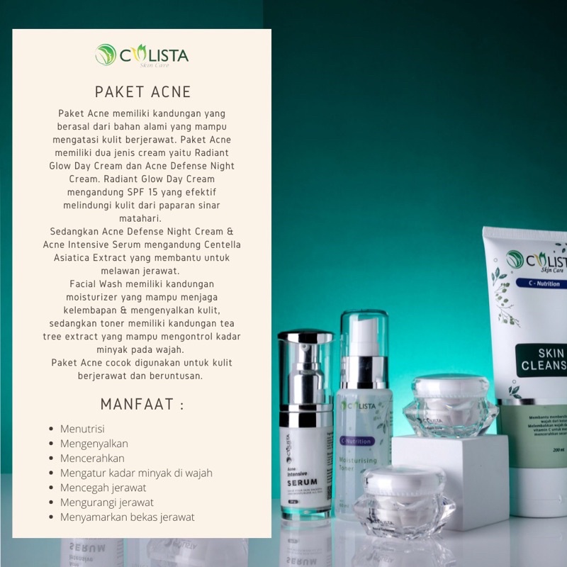Paket Acne Colista Skin Care BPOM-Baru