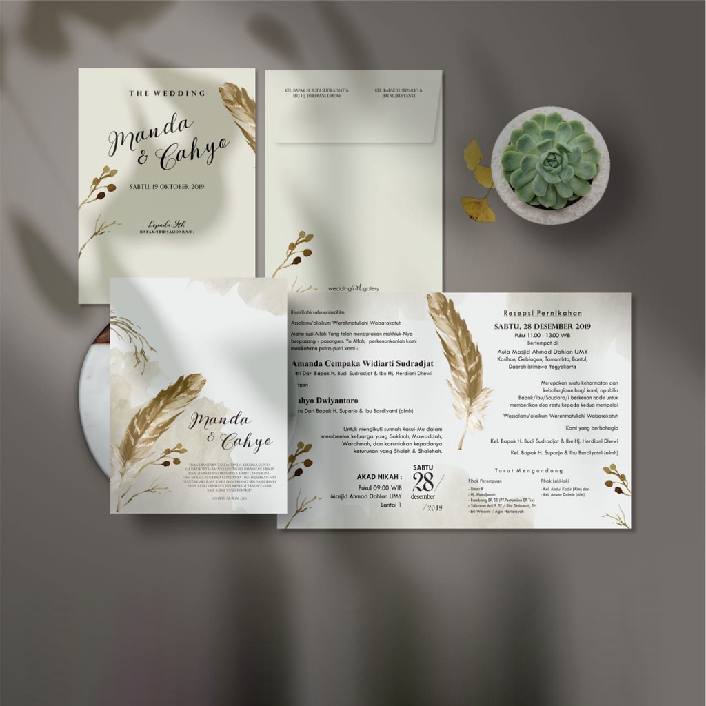 Undangan Pernikahan Envelope Series / Undangan Amplop / Cetak Undangan Pernikahan / Undangan Custom