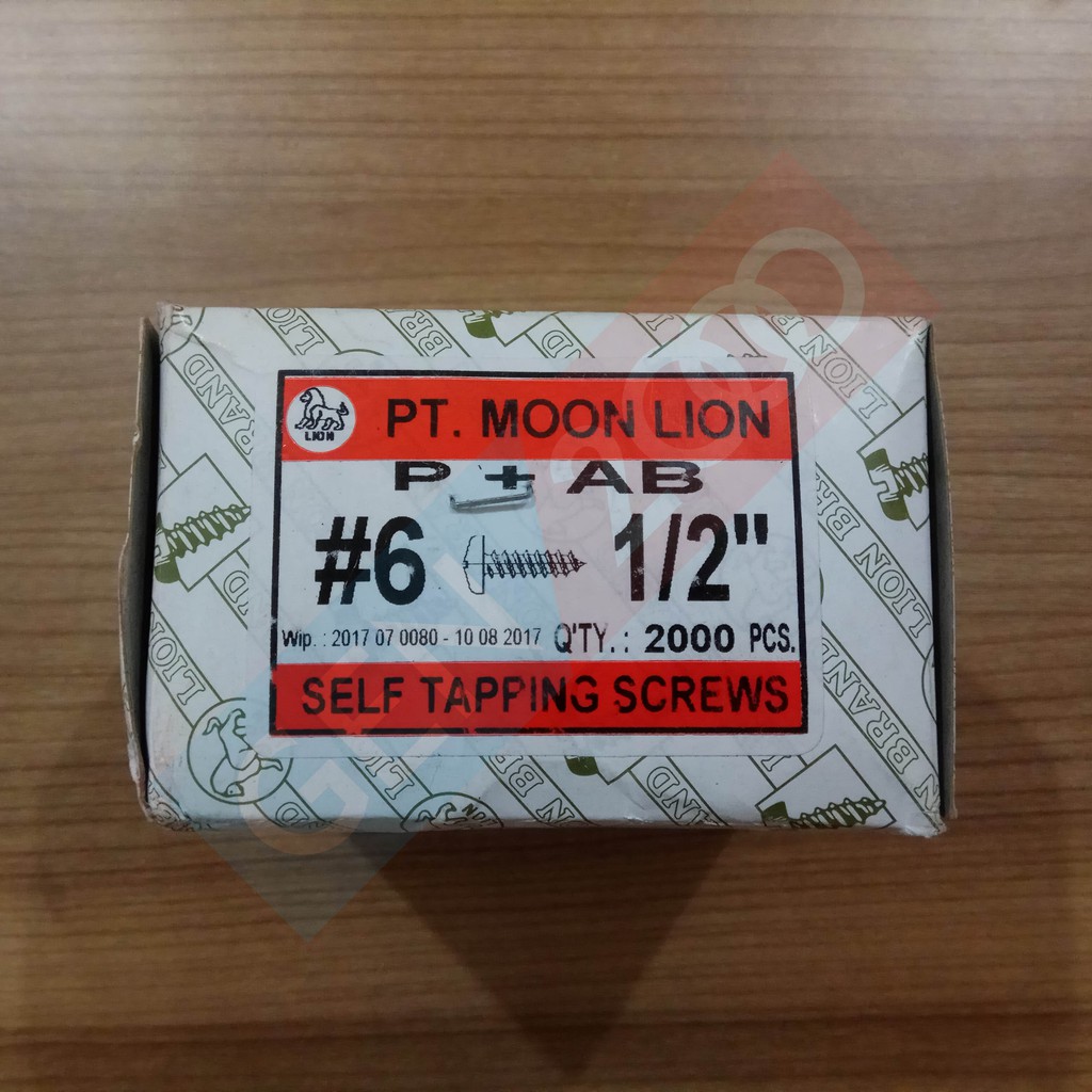 Jual Skrup Tapping Screw PH Sekrup Kepala Bulat 6 X 1/2" Inch Lion 2000 ...