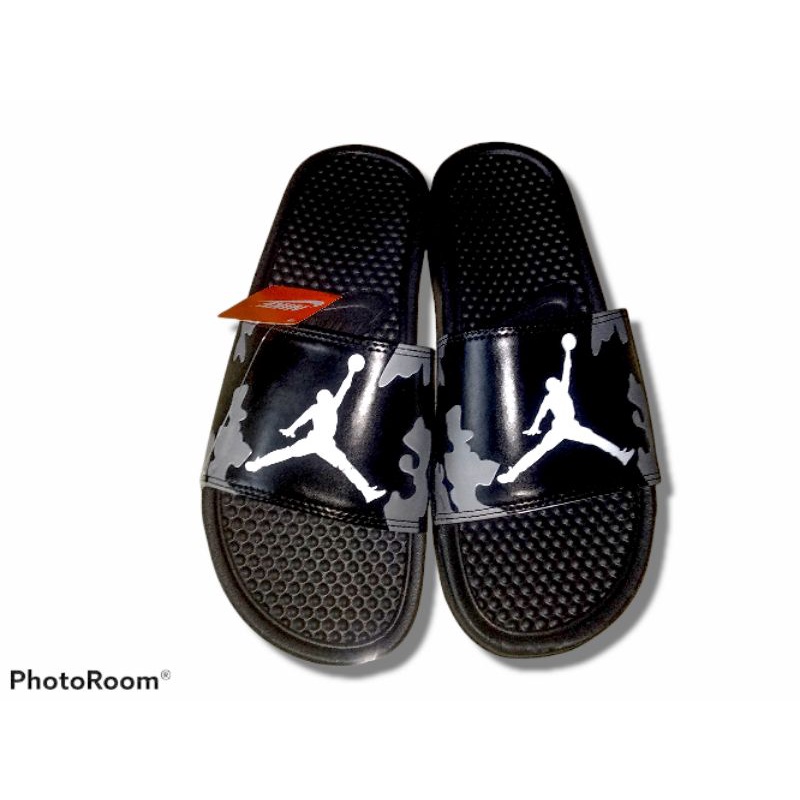 Sendal selop Nike slide pria wanita jordan black army casual sport santai dewasa