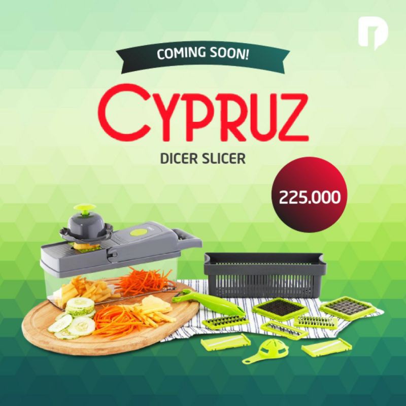 [BISA COD] Cyprus Dicer Slicer Pemotong Buah dan Sayur Serbaguna Multifungsi