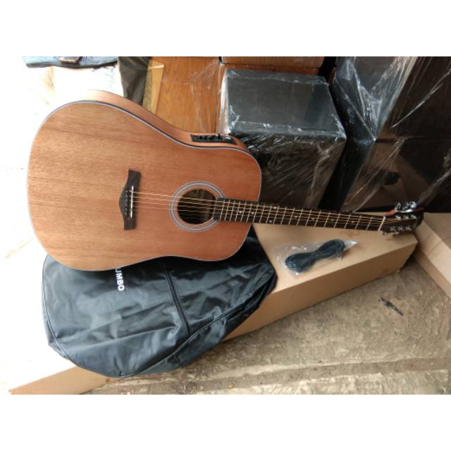 Gitar akustik elektrik cowboy ori bulat