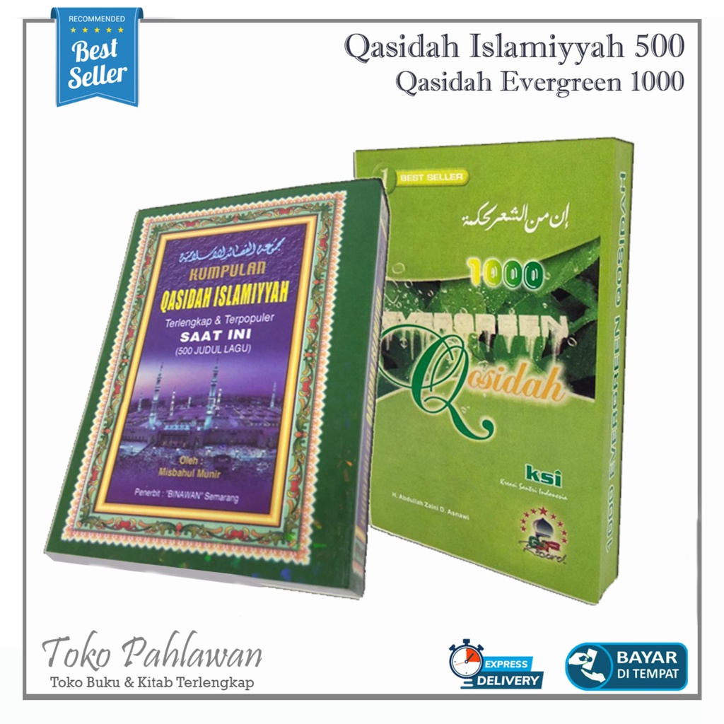 2 Buku Qasidah Sholawat Lengkap Evergreen dan Islamiyah / qosidah / sholawat / habib syech / nisa sa