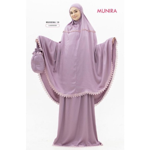 MUKENA 19 UKHTI MUNIRA SET DAN TAS PERLENGKAPAN SHOLAT FASHION MUSLIM