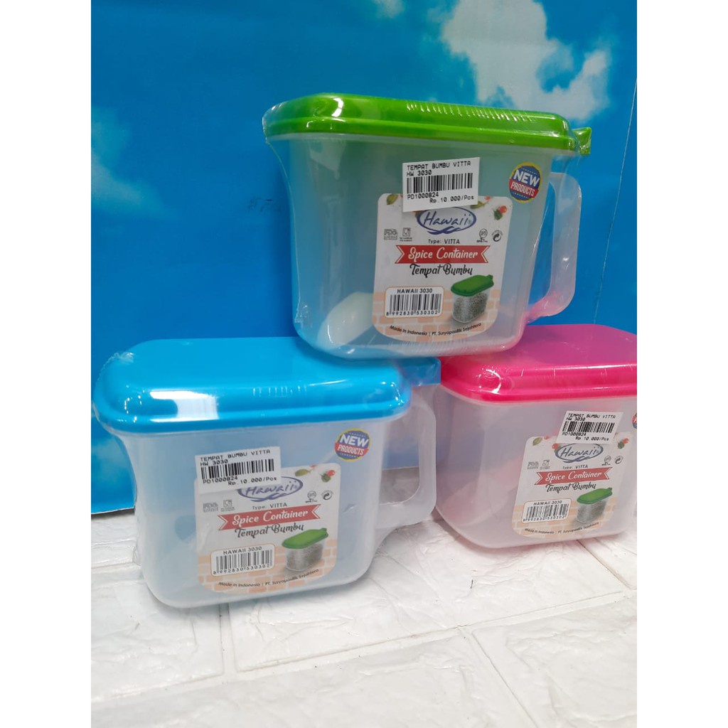 Hawaii Toples Tempat Wadah Bumbu Vitta Kotak Bumbu Dapur Serbaguna HW3030