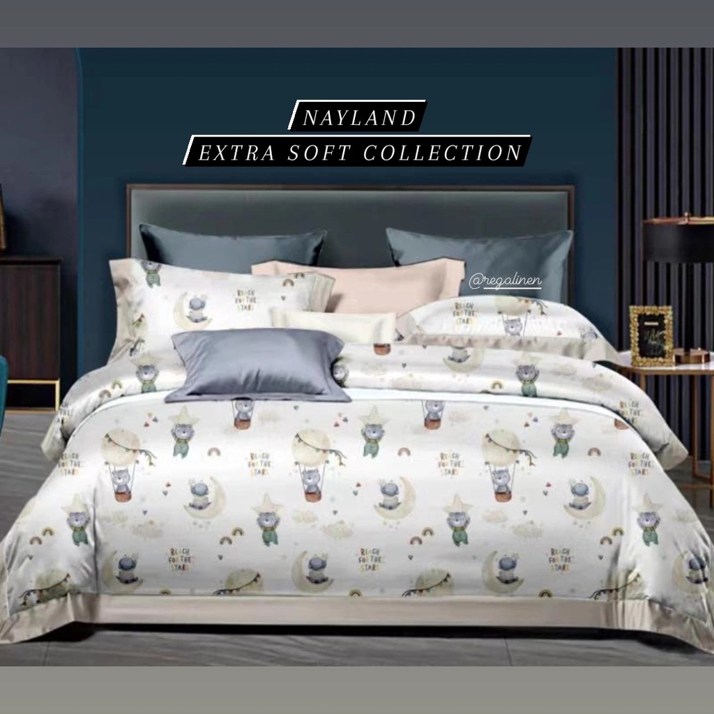 Bedcover set Sprei 100x200 Sarung Bantal Guling Sutra Tencel 60s Organik Custom Seprai Motif Anak Uk