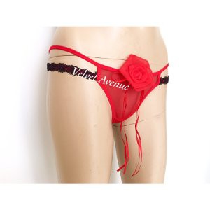Jual CD Celana Dalam Gstring Seksi Murah Wanita Cewek 2818 Bunga Mawar Rumbai Hot  VA1104 Limited