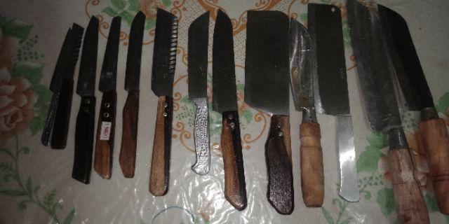 Paket 13 Pisau Dapur Cacah Cincang Daging Buah Sayur Usul Lambu - Bahan Baja & Stainless