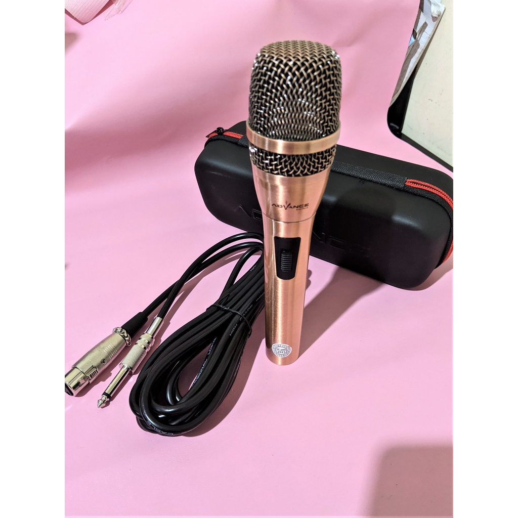 Mic Profesional kabel advance 888 gold Premium Original Suara Jernih