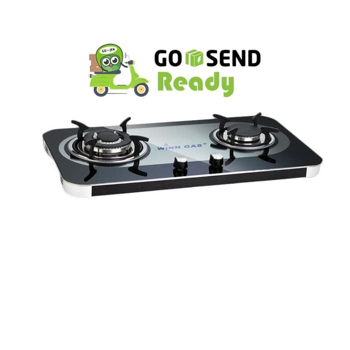 Kompor Gas WIN GAS W-888 Kompor Gas - Hitam [2 Tungku]