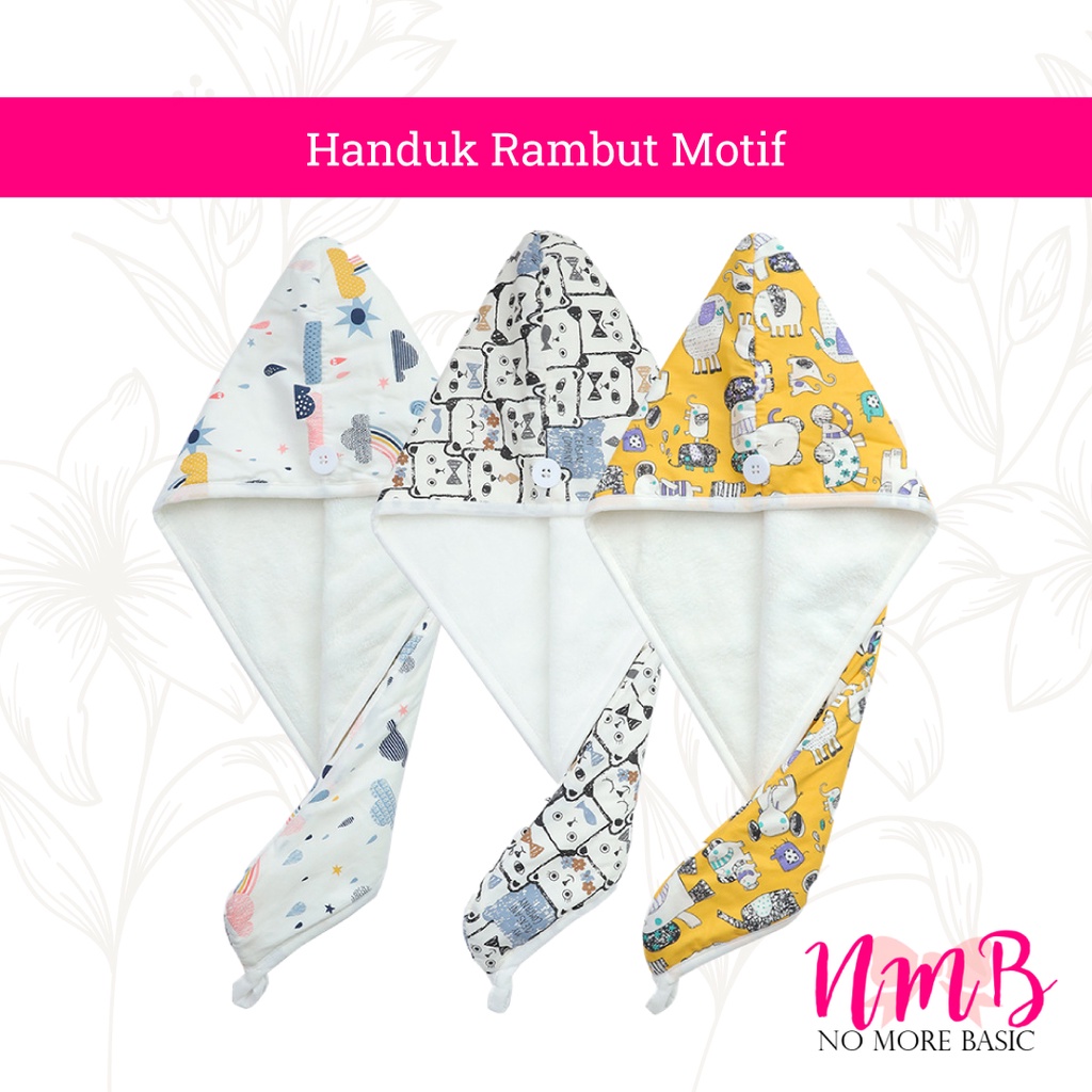 Handuk Motif Rambut Keramas Magic Towel Cepat Kering / Quick Dry Towel / Graphic Towel