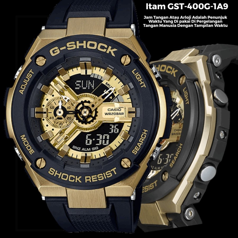 Hot Sale Jam Tangan Casio G-Shock GST410 Baterai Strap Rubber Jam Tangan Pria Mewah Bayar ditempat G