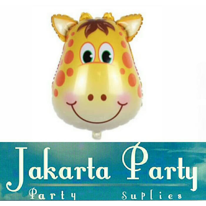 Balon Foil Kepala Jerapah / Girrafe Head Ballon / Balon Jerapah