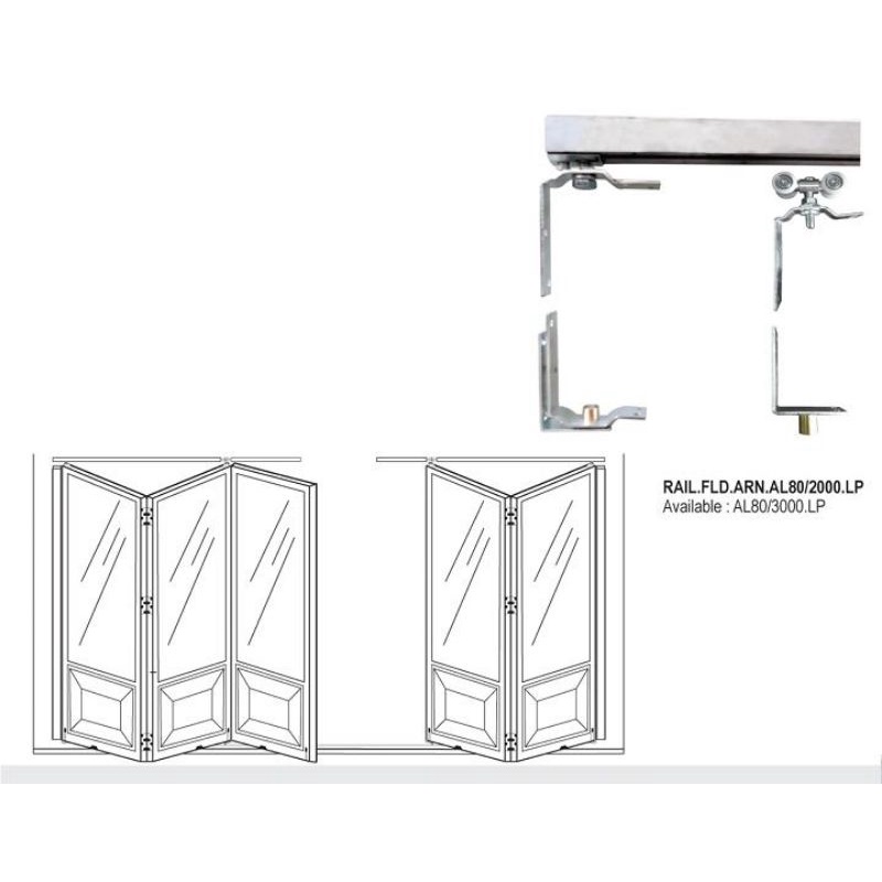 Rel Pintu Lipat Alumunium 4m